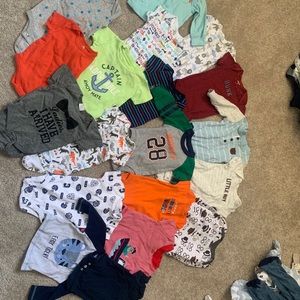 NB and 0-3 boys lot. Over 80 pieces